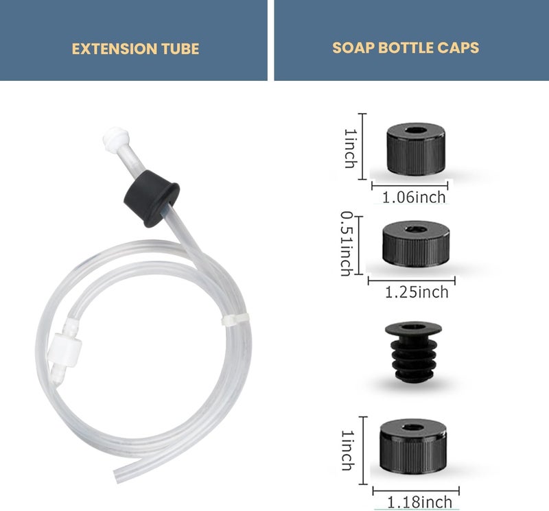 Sben Soap Dispenser Extension Tube Kit – 40" Under Sink Hose with Check Valve, Universal Fit for Built-in Dispensers, Connects to Soap Bottles, Strong Suction, No More Countertop Refills - Image 2